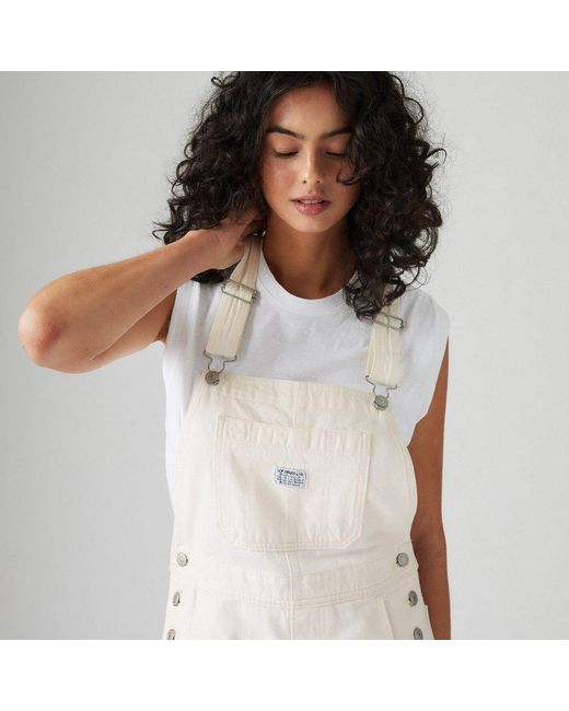 Levi's White Utility Denim Shorts