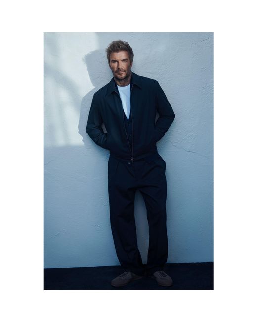 Boss Blue Beckham Cotton Zip Long Sleeve Overshirt for men