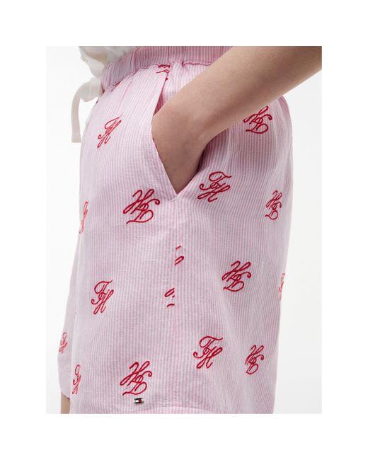 Tommy Hilfiger Pink Fleece Jogger Shorts