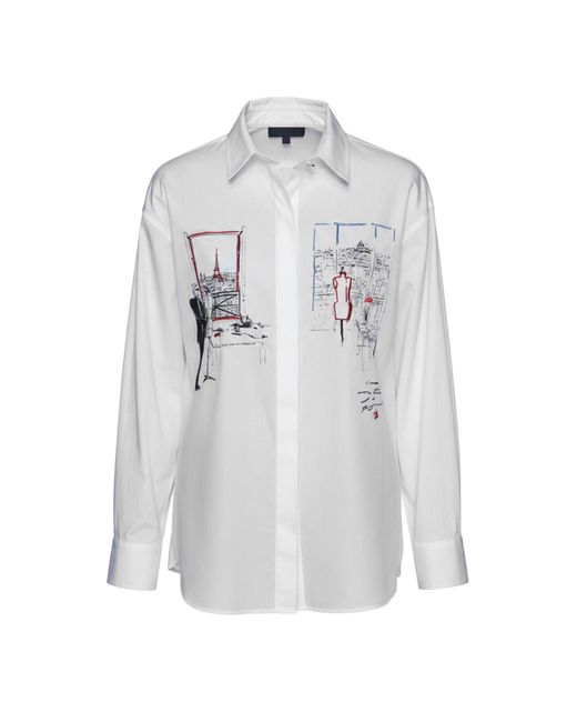 Karl Lagerfeld Blue Sportswear Patterned Long Sleeve Shirt