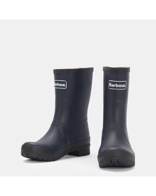 Barbour Blue Mid-Height Wellington Boots