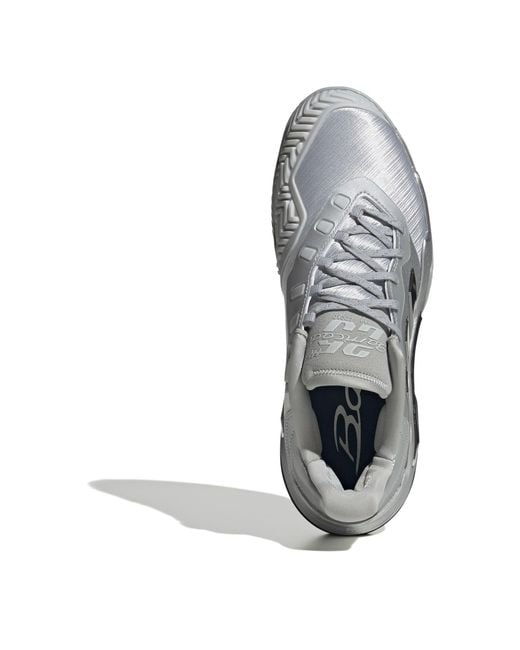 Adidas Gray Barricade 13 Edition Tennis Shoes for men