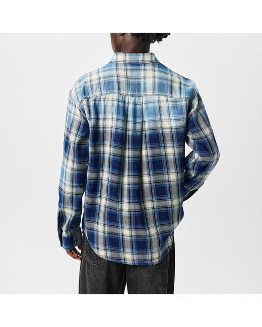 DSquared² Blue Checkered Cotton Shirt for men