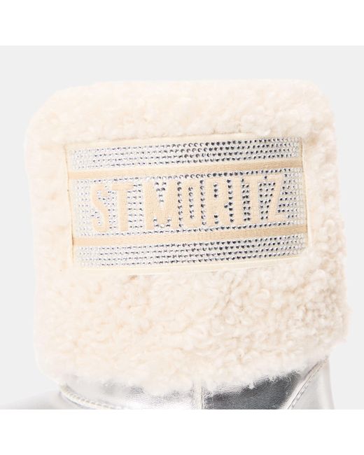 Steve Madden White St. Moritz Snug Boots