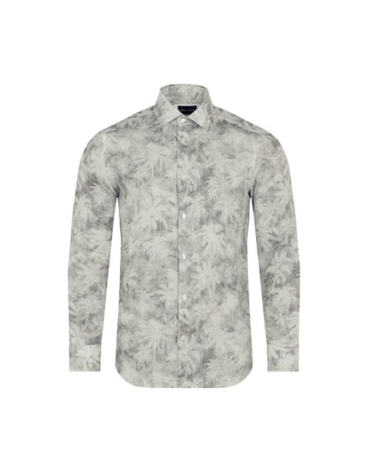 Eden Park Gray Shirt With Palm Trees Print for men