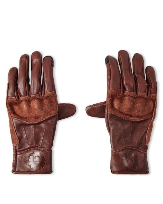 Belstaff Brown Clinch Glove Leather Gloves for men
