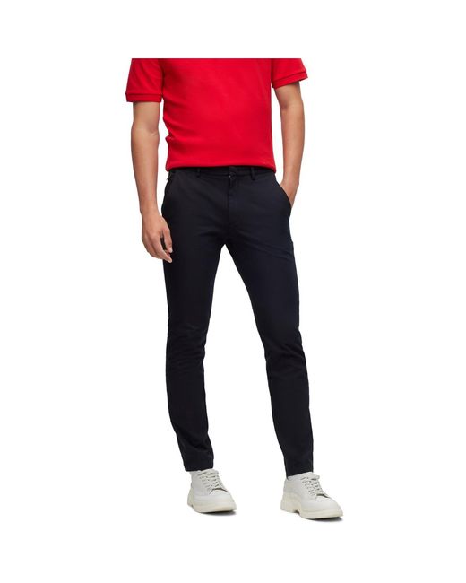 Boss Blue Hbb Kato Sustainable Organic Cotton Trousers for men