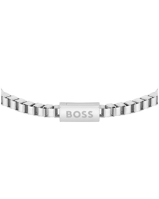 Boss Metallic Gents Chain For Him Stainless Steel Bracelet for men