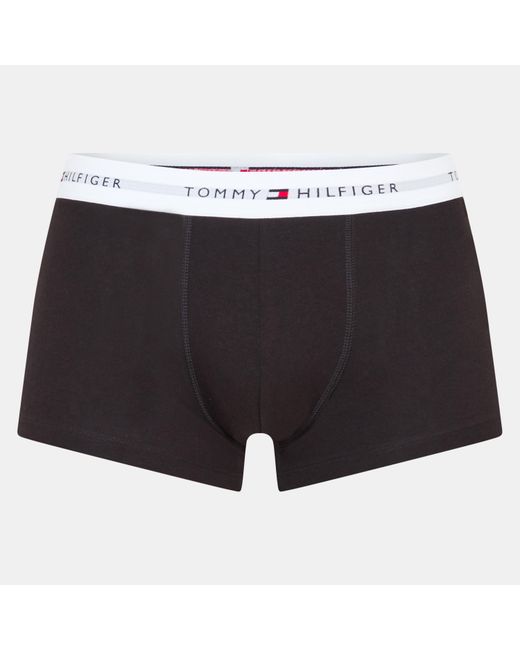 Tommy Hilfiger Black 3-Pack Logo Waistband Trunks for men
