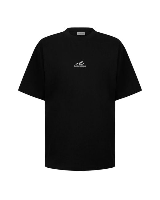 Balenciaga Black Bal Sports Tee Sn64 for men