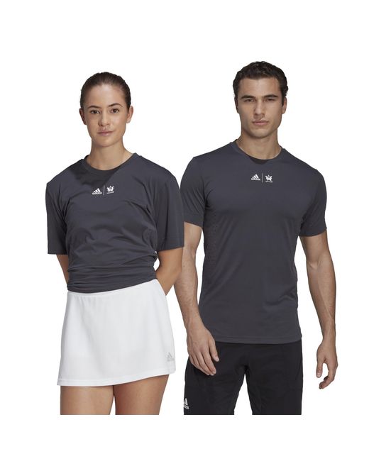 Adidas Blue New York Graphic Tennis Tee