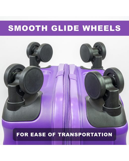Pierre Cardin Purple Soleil 30-Inch Hard Shell Luggage Suitcase