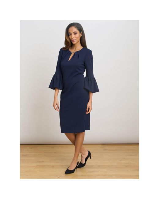 Gina Bacconi Blue Ivana Shift Dress