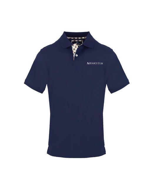 Aquascutum Blue Polo Short Sleeve Polo Shirt for men