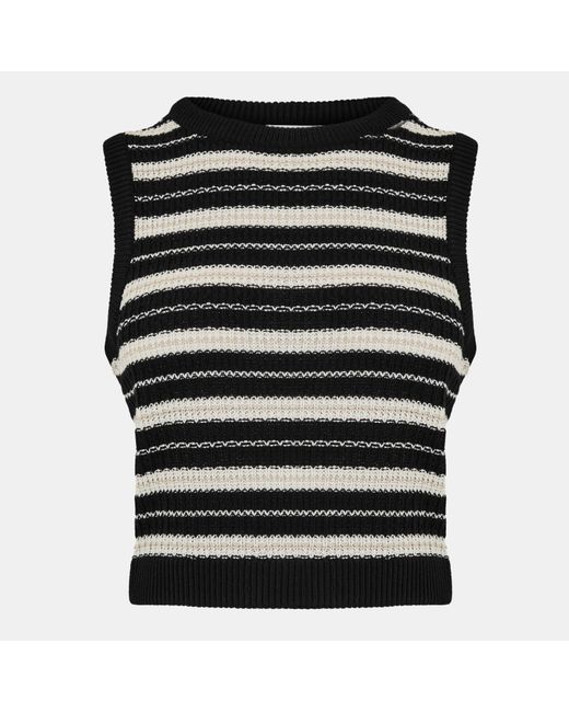 Jack Wills Black Crochet Sweater Vests
