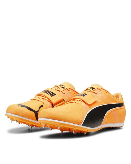 PUMA Yellow Evospeed Long Jump 11 Ult Track Running Spikes for men