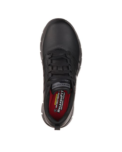 Skechers Black Lace Up Athletic W Sr Outsole Non Slip Shoes