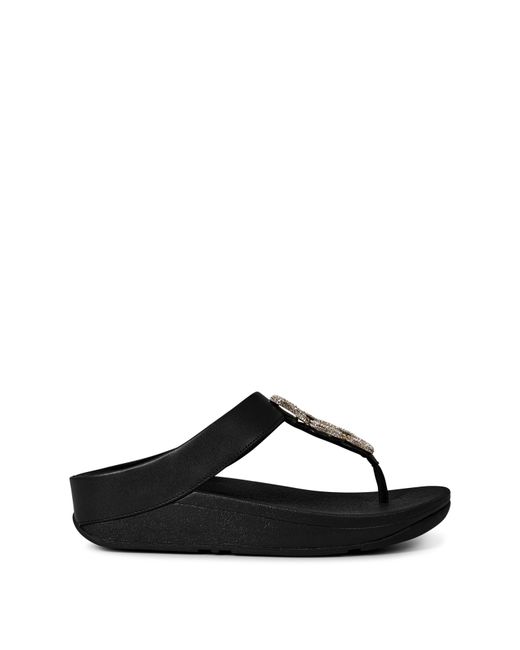 Fitflop Black Fino Lightweight Flip Flops