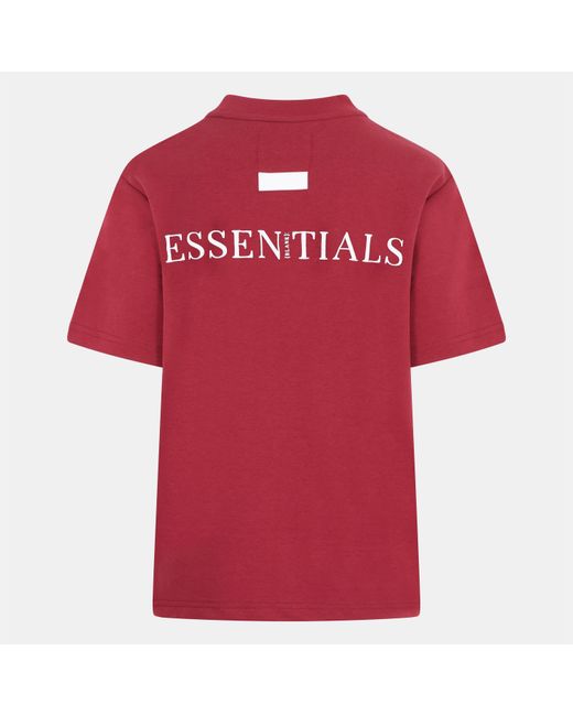Blank Essentials Red Blank E Core Puff Print T-Shirt Ladies