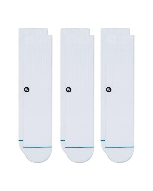 Stance White Icon 3 Pack Socks for men