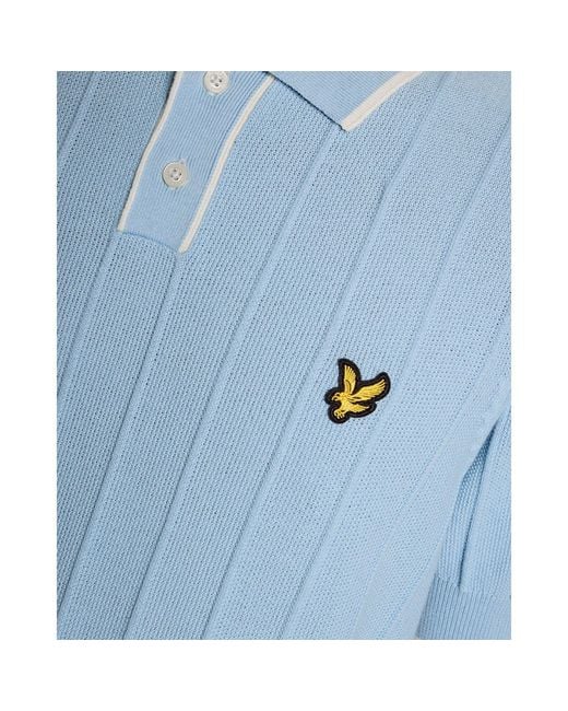 Lyle & Scott Blue Short Sleeve Polo Shirt for men