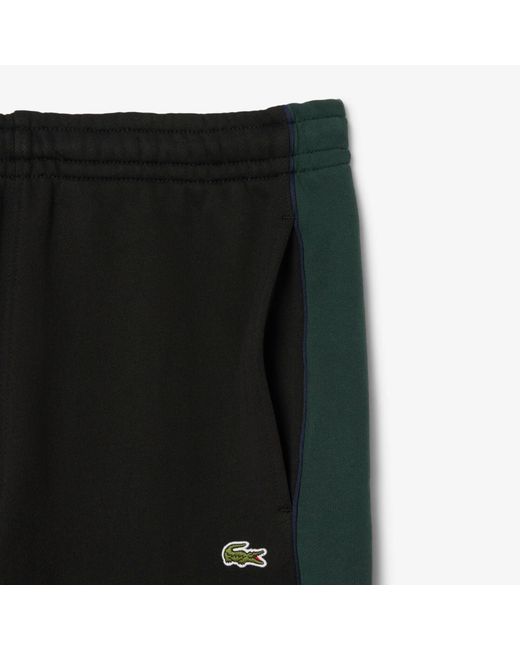 Lacoste Black Soft Fleece Jogger Shorts for men