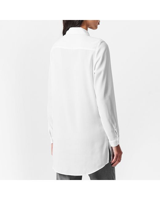 Vila White Vilcy Long-Sleeve Blouse