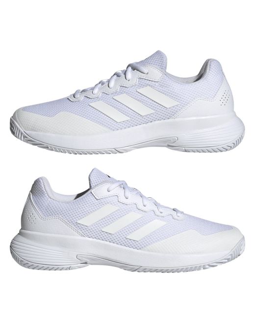 Adidas White Gamecourt Tennis Shoes for men
