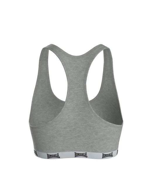 Lonsdale Gray Sports Bra Ladies