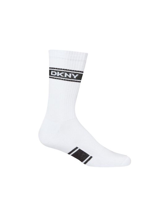 DKNY White 3 Pack Sport Socks Lacon for men