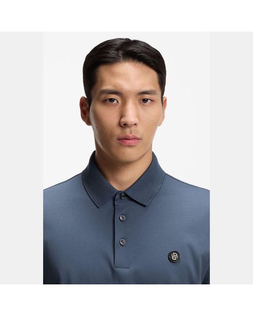 Boss Blue C-Parris 01 Mercerised Cotton Polo Shirt for men