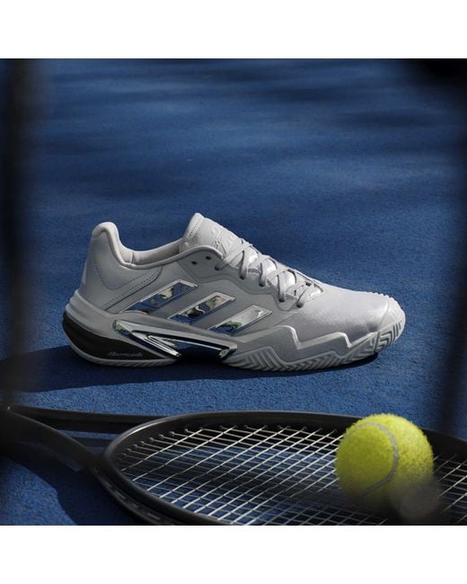 Adidas Gray Barricade 13 Edition Tennis Shoes for men