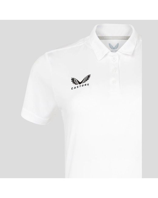 Castore White Short Sleeve Polo Shirt