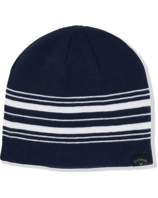 Callaway Apparel Blue Reverse Beanie for men