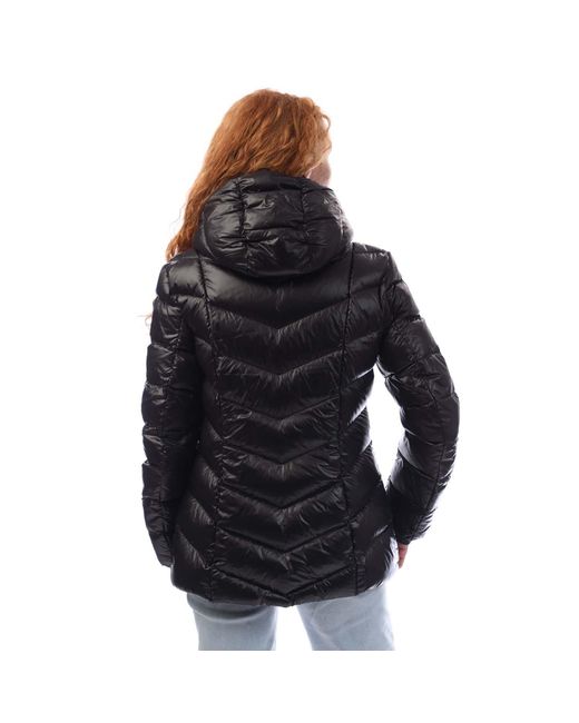 DKNY Black Zip Front Down Filled Jacket