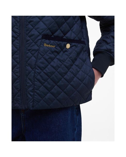 Barbour Blue Reyna Diamond Quilted Fitted Jacket
