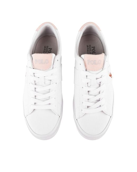 Polo Ralph Lauren White Canvas Trainers for men