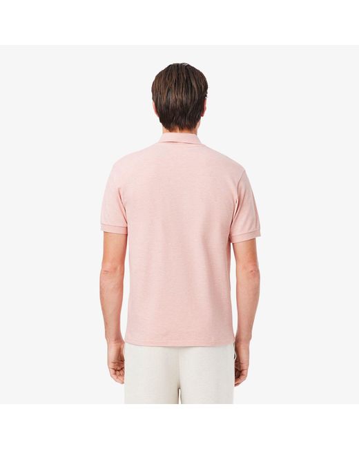 Lacoste Pink Classic Fit L.12.12 Marl Polo Shirt for men