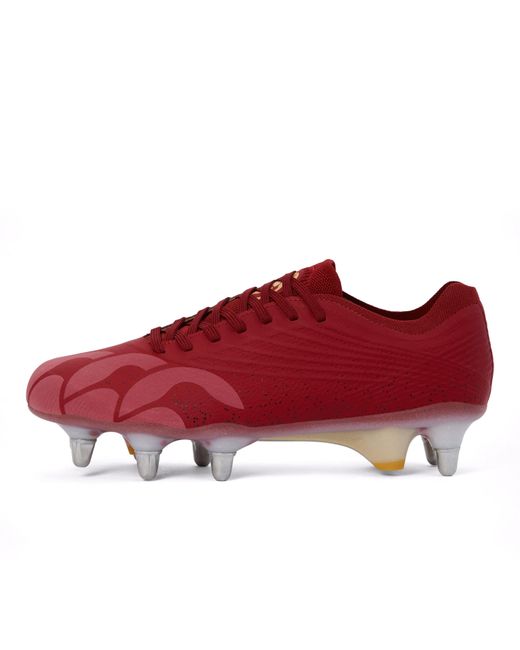 Canterbury Red Stampede Groundbreak Elite Soft Ground Rugby Boots for men