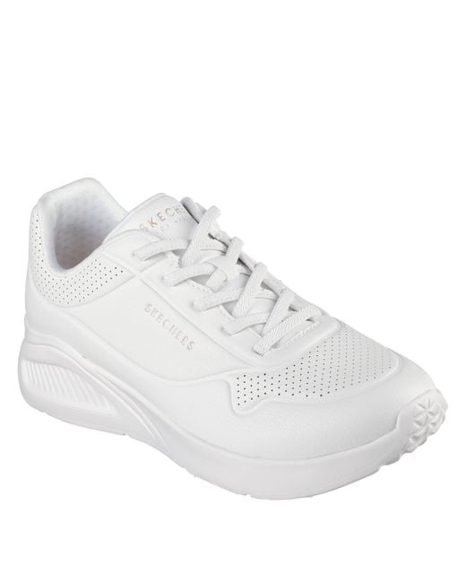 Skechers White Bob Buno Trainers