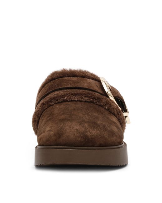 Steve Madden Brown Cosy Up Flat Mule