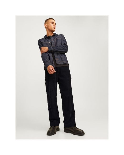 Jack & Jones Blue Corduroy Trousers for men