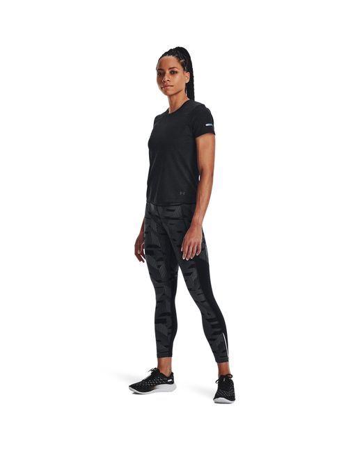 Under Armour Black Seamless Stride Short-Sleeve Performance Running Top