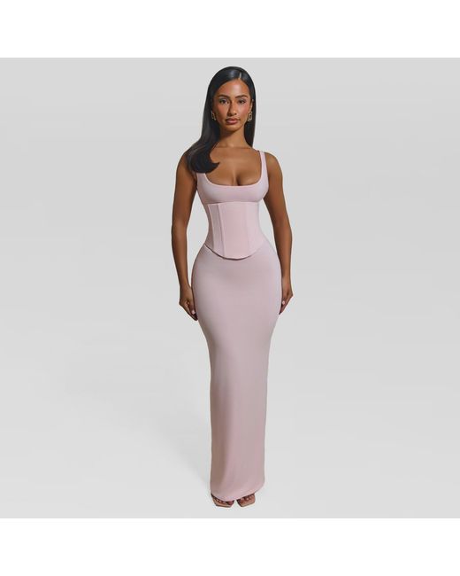 Mars the Label Pink Sandra Scoop Maxi Dress