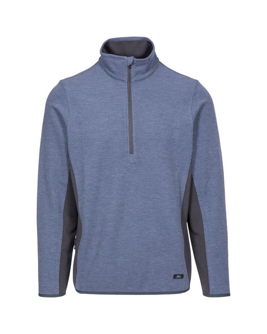 Trespass Blue Wotterham Long-Sleeve Performance T-Shirt for men