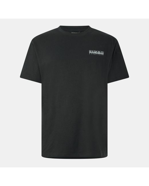 Napapijri Black Graphic T-Shirt for men
