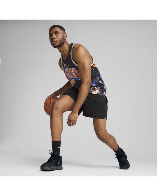 PUMA Blue Performance Basketball Jersey for men