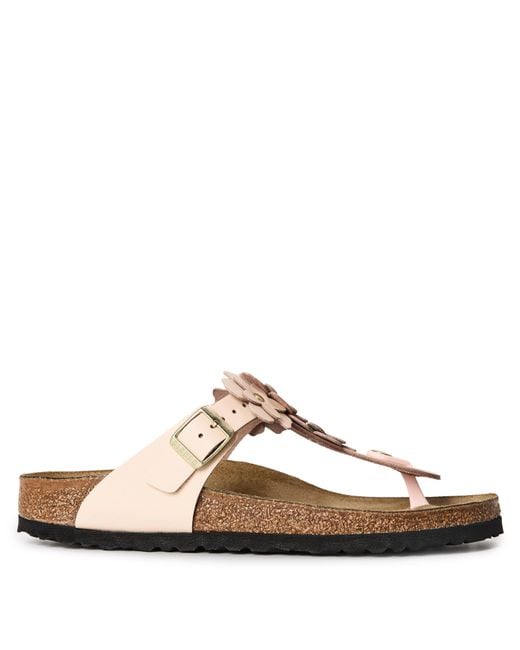 Birkenstock Brown Gizeh Floral Flat Sandal