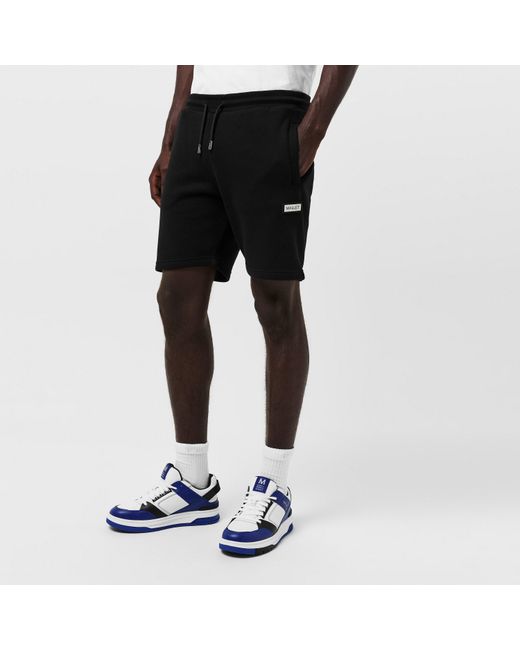 Mallet Black Jersey Fleece Jogger Shorts for men