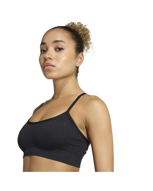 Adidas Black Sleeveless Low Impact Sports Bra